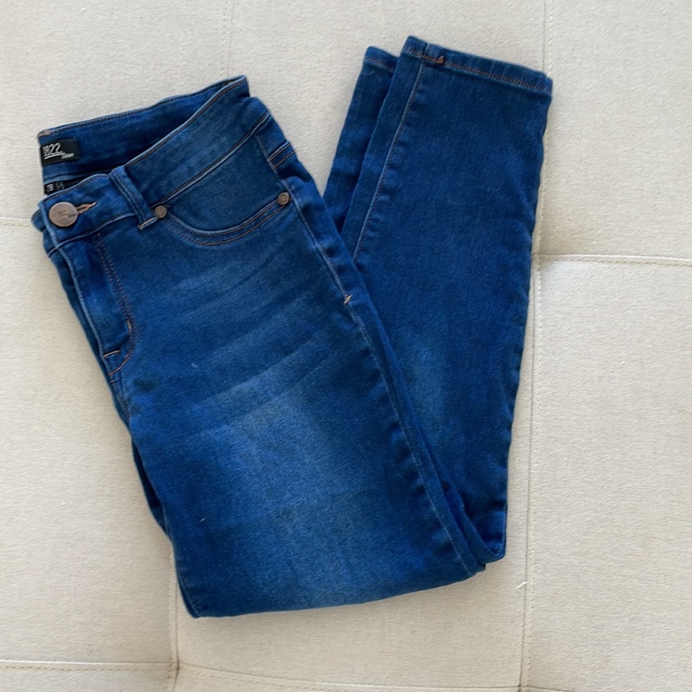 Petite medium blue soft denim